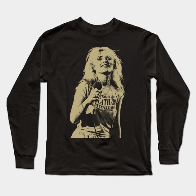 Classic Vintage Blondie Music Setup Official Long Sleeve T-Shirt by BarryBridgesScene